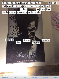 Word Magnet play screen